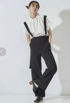 H＞トロピカルハイウエストサスペンダーパンツ - メルカリ