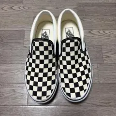 バンズ　VANS チェッカー　スリッポン　24.5 男女兼用