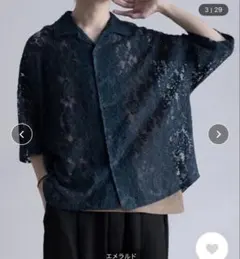 [ほぼ新品] Casper John バリアスドルマンシャツ レース