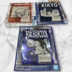 ハンコック等　ワンピースベースショップ　アクリルブロックチャーム　3個セット