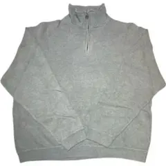 ソリチュード アメカジ ハーフジップ スウェット M グレイッシュグリーン