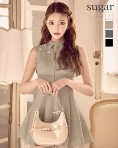 値下中【ROBE de FLEURS/ローブドフルール】新作襟付きミニドレス