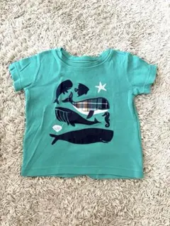 carter's クジラ柄 半袖Tシャツ グリーン　18m 80サイズのサムネイル