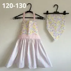 LOVOT＊ラボット服ハンドメイド＊小花のエプロンワンピースとリボン
