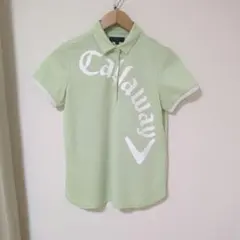 ★美品★Callaway　ロゴプリントウインドセンサーポロシャツ　L
