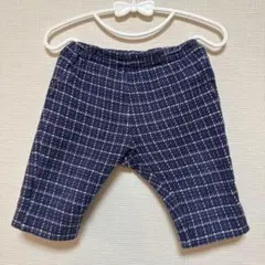 ネイビー チェック柄 パンツ