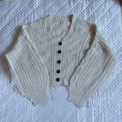 r.p.s アイボリー ケーブルニット カーディガン M
