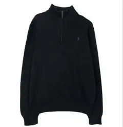 POLO RALPH LAUREN コットンニットハーフジップセーター