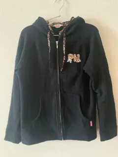 ピンクハウス　黒 L フード付きパーカー