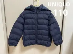 UNIQLOユニクロ　キッズコート　紺色　フード付き