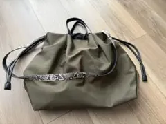収納力抜群⭐︎カーキ×ブラック2wayトートのサムネイル