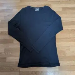 TOMMY JEANS スリムフィット 長袖Tシャツ L ダークブルー