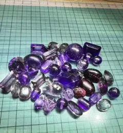 天然アメジスト　紫石　カボション　オーバル　珠　ビーズ等278.165ct