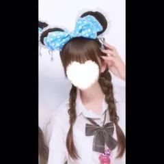 ディズニー イヤリング カチューシャ 水色 ミニー