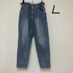 ワークス　ライトブルーデニムパンツ ゴムウエスト　L