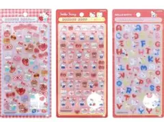ハローキティ ボンボンドロップシール 3種セット