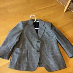 キッズ フォーマルスーツ 3点セット グレー チェック柄