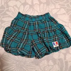 120cm ターコイズ チェック カボチャパンツ
