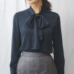 美品 NARACAMICIE 2WAY シャドーチェック ボウタイブラウス 黒 - メルカリ