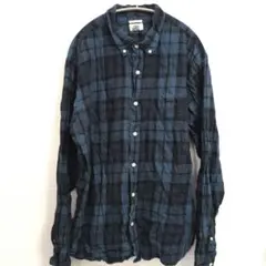 OLD NAVY オールドネイビー 長袖 チェックシャツ ブルー ボタンダウンのサムネイル