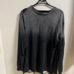 gem グラデーションブラック 長袖カットソー