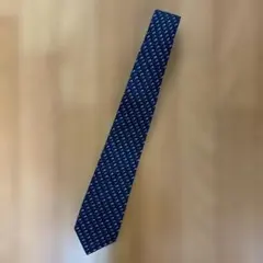 【菱屋】★絹１００％★　紳士用ネクタイ　ダークブルーのサムネイル