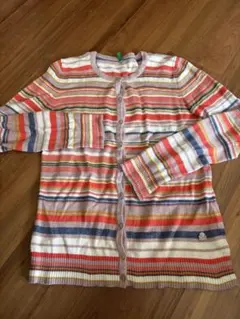 BENETTON マルチボーダー長袖カーディガンのサムネイル
