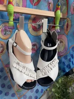美品✨【センソユニコ tb2】レザースニーカー/厚底/ビッグロゴ