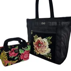 FEILER フェイラー 花柄 シェニール織 バッグ 2点セット トート ハンド