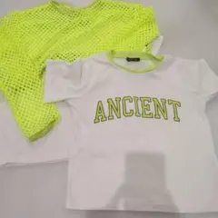 子供服　夏服　Tシャツとメッシュトップス　１４０　１５０　２枚セット