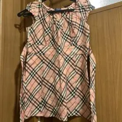 美品☆バーバリーブルーレーベル半袖トップス38ピンクチェック