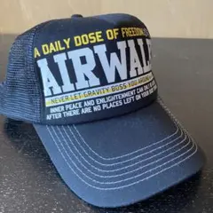 【新品未使用品】AIRWALK メッシュキャップ ブラック ロゴ ストリート