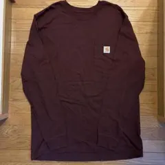 Carhartt バーガンディ M ルーズフィット長袖シャツ