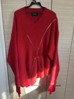 【入手困難品美品】グランシー ジップデザインアシンメトリーニット