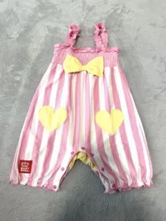 美品　BABYDOLL ベビードール ハートポケット ロンパース 70cm