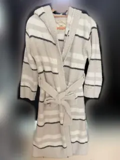 【gelato pique】バスローブ グレー ホワイト【美品】ジェラートピケ