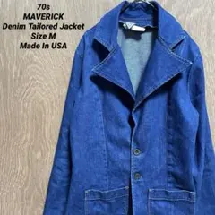 USA製 70s MAVERICK デニム テーラード ジャケット サイズ M