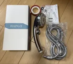 HAPGO 節水シャワーヘッド 5段階切り替え クロムメッキホース付き