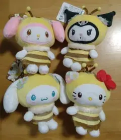 サンリオマスコットポーチミツバチ　4種セット