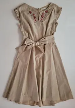 WILLSELECTION(ウィルセレクション)ベージュノースリーブワンピース