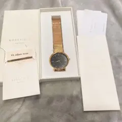 【ROSEFIELD ローズフィールド】腕時計 ピンクゴールド ブラック