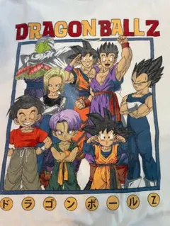 ドラゴンボールZ Tシャツ 公式 キャラクター集合プリント 白 L 悟空