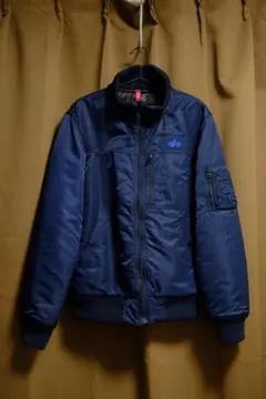 【美品】ALPHA　INDUSTRIES　ミリタリージャケット　ブルー　XL