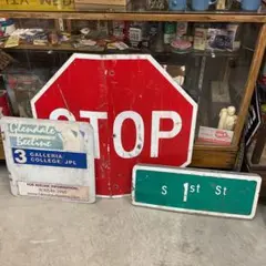 ヴィンテージ USAストリート看板 2枚セット - メルカリ