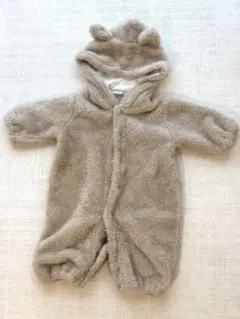 くまさん　ベビー用　もこもこ　アウター　ロンパース　50-60センチ