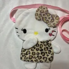 サンリオ ハローキティ ぬいぐるみポシェット ヒョウ柄 ブラウン
