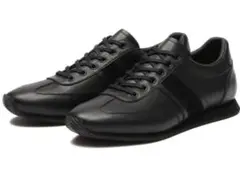 ☆美品☆ステファノロッシ　ブラックレザー　スニーカー　25.5