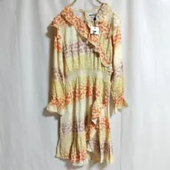 MOLO ワンピース 柄 フリル モロ