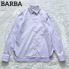 美品✨40 バルバ Yシャツ 長袖 コットン パープル　 イタリア製