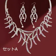 アクセサリー　ネックレス　ピアス　ベリーダンス　花嫁　ラインストーン